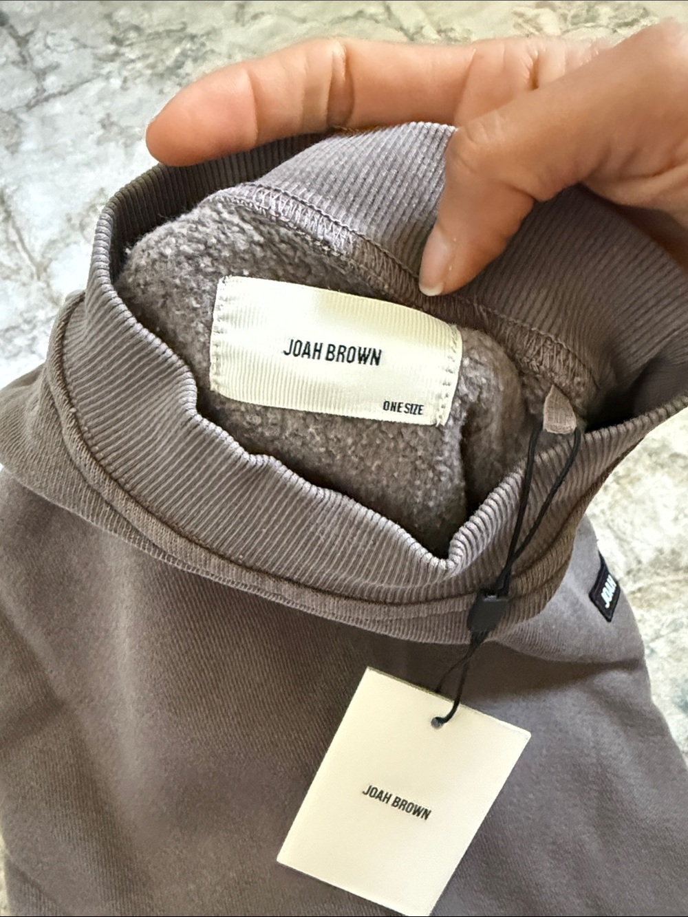 Joah Brown Taupe Cozy Ribbed Sweatshirt & Jogger Set - Picture 5 of 6